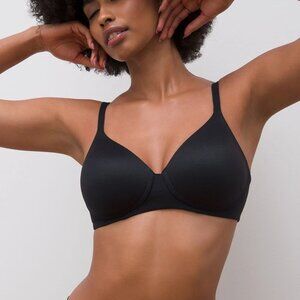 NWT SOMA Embraceable Wireless Lightly Padded Bra 38C in Black